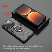 Husa pentru  Realme GT 7 Pro cu inel Ring Armor Kickstand Tough, Negru