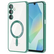 Husa pentru  Samsung Galaxy A16 cu MagSafe si protectie pentru lentile anti-shock 1.5 mm transparent - Verde deschis