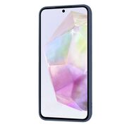 Husa pentru  Samsung Galaxy A36 Liquid Silicone, subțire, captusita cu microfibra, anti amprentă, protectie cameră foto, Albastru