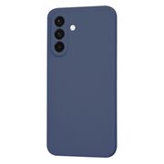 Husa pentru  Samsung Galaxy A36 Liquid Silicone, subțire, captusita cu microfibra, anti amprentă, protectie cameră foto, Albastru