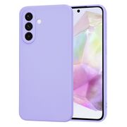 Husa pentru  Samsung Galaxy A36 Liquid Silicone, subțire, captusita cu microfibra, anti amprentă, protectie cameră foto, Mov