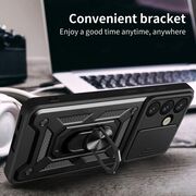 Husa pentru  Samsung Galaxy S25 Ring Armor Kickstand Tough Rugged Cover cu protectie camera, Albastru