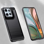 Husa pentru Motorola Moto G15 / G15 Power Carbon Liquid Silicone, Negru