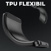 Husa pentru OnePlus 13R Carbon Liquid Silicone, Negru
