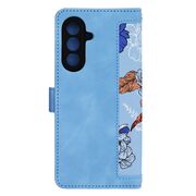 Husa tip carte pentru  Samsung Galaxy A26, functie stand si port carduri, Albastru