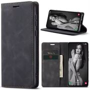 Husa tip carte pentru  Samsung Galaxy A56 Retro Business cu inchidere magnetica, Negru royal