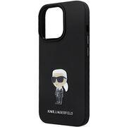 Husa premium pentru  iPhone 14 Pro Max Karl Lagerfeld superior quality - Negru print