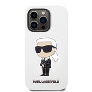 Husa premium pentru  iPhone 14 Pro Max Karl Lagerfeld superior quality - Alb