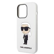 Husa premium pentru  iPhone 14 Pro Max Karl Lagerfeld superior quality - Alb