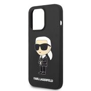 Husa premium pentru  iPhone 14 Pro Max Karl Lagerfeld superior quality - Negru