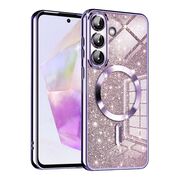 Husa pentru  Samsung Galaxy A36 cu MagSafe Sparkle Glare Detachable Layer, cu protectie lentile - Lavanda