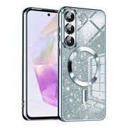 Husa pentru  Samsung Galaxy A36 cu MagSafe Sparkle Glare Detachable Layer, cu protectie lentile - Albastru deschis