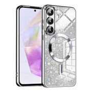 Husa pentru  Samsung Galaxy A36 cu MagSafe Sparkle Glare Detachable Layer, cu protectie lentile - Argintiu
