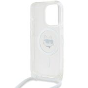 Husa premium pentru  iPhone 14 Pro Max Karl Lagerfeld compatibila Magsafe - Argintiu
