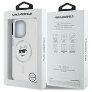 Husa premium pentru  iPhone 14 Pro Max Karl Lagerfeld compatibila Magsafe - Ice