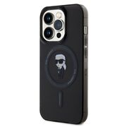 Husa premium pentru  iPhone 14 Pro Max Karl Lagerfeld compatibila Magsafe - Negru denim