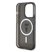 Husa premium pentru  iPhone 14 Pro Max Karl Lagerfeld compatibila Magsafe - Negru denim