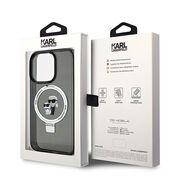 Husa premium pentru  iPhone 14 Pro Max Karl Lagerfeld compatibila Magsafe - Negru royal
