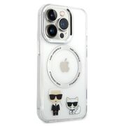 Husa premium pentru  iPhone 14 Pro Max Karl Lagerfeld compatibila Magsafe - Transparent mat