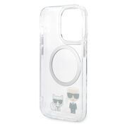 Husa premium pentru  iPhone 14 Pro Max Karl Lagerfeld compatibila Magsafe - Transparent mat