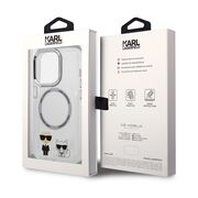 Husa premium pentru  iPhone 14 Pro Max Karl Lagerfeld compatibila Magsafe - Transparent mat