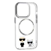 Husa premium pentru  iPhone 14 Pro Max Karl Lagerfeld compatibila Magsafe - Transparent mat