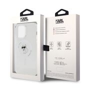 Husa premium pentru  iPhone 14 Pro Max Karl Lagerfeld compatibila Magsafe - Transparent