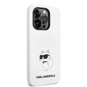 Husa premium pentru  iPhone 14 Pro Max Karl Lagerfeld superior quality - Alb mat