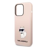 Husa premium pentru  iPhone 14 Pro Max Karl Lagerfeld superior quality - Roz neon