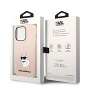 Husa premium pentru  iPhone 14 Pro Max Karl Lagerfeld superior quality - Roz neon