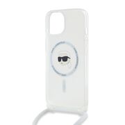 Husa premium pentru  iPhone 15 Karl Lagerfeld compatibila Magsafe - Clear