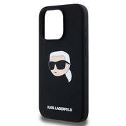 Husa premium pentru  iPhone 15 Karl Lagerfeld compatibila Magsafe - Negru
