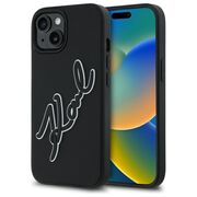 Husa premium pentru  iPhone 15 Karl Lagerfeld superior quality - Negru denim