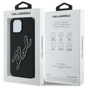 Husa premium pentru  iPhone 15 Karl Lagerfeld superior quality - Negru denim