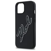 Husa premium pentru  iPhone 15 Karl Lagerfeld superior quality - Negru denim