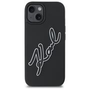 Husa premium pentru  iPhone 15 Karl Lagerfeld superior quality - Negru denim