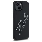 Husa premium pentru  iPhone 15 Karl Lagerfeld superior quality - Negru denim