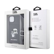 Husa premium pentru  iPhone 15 Karl Lagerfeld superior quality - Negru royal