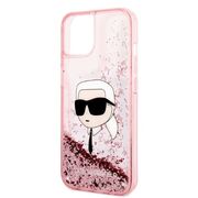 Husa premium pentru  iPhone 15 Plus Karl Lagerfeld superior quality - Roz