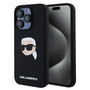 Husa premium pentru  iPhone 15 Pro Karl Lagerfeld compatibila Magsafe - Negru