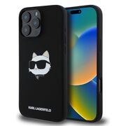 Husa premium pentru  iPhone 16 Pro Karl Lagerfeld compatibila Magsafe - Negru Denim