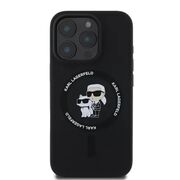 Husa premium pentru  iPhone 16 Pro Karl Lagerfeld compatibila Magsafe - Negru 