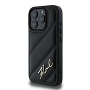 Husa premium pentru  iPhone 16 Pro Karl Lagerfeld superior quality - Negru denim