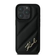 Husa premium pentru  iPhone 16 Pro Karl Lagerfeld superior quality - Negru denim
