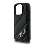 Husa premium pentru  iPhone 16 Pro Karl Lagerfeld superior quality - Negru denim