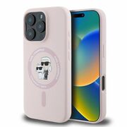 Husa premium pentru  iPhone 16 Pro Karl Lagerfeld superior quality - Roz