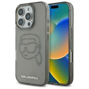 Husa premium pentru  iPhone 16 Pro Max Karl Lagerfeld superior quality - Gri