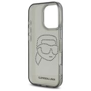 Husa premium pentru  iPhone 16 Pro Max Karl Lagerfeld superior quality - Gri