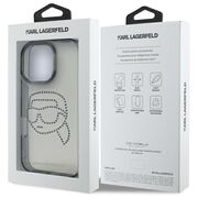 Husa premium pentru  iPhone 16 Pro Max Karl Lagerfeld superior quality - Gri