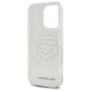 Husa premium pentru  iPhone 16 Pro Max Karl Lagerfeld superior quality - Ice
